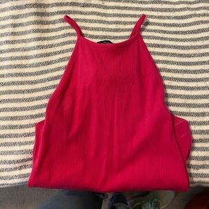 Hot pink high neck bodysuit